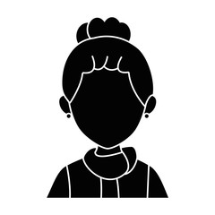 isolated young woman upperbody icon vector illustration graphic design
