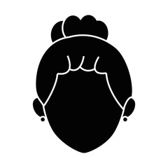 isolated young woman face icon vector illustration graphic design