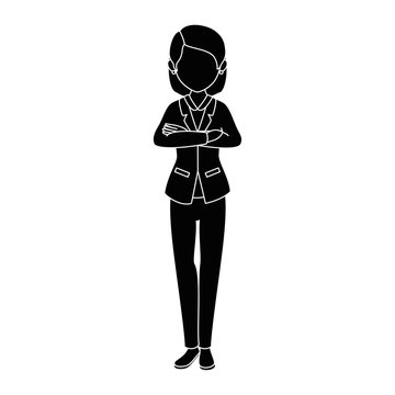 isolated standing young woman icon vector illustration graphic design