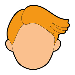 isolated young man face icon vector illustration graphic design