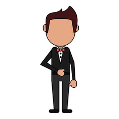 man cartoon isolated casual