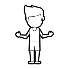 man cartoon isolated casual