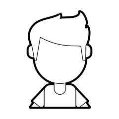 man cartoon isolated casual