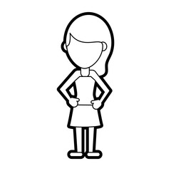 woman cartoon isolated casual