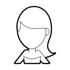 woman cartoon isolated casual