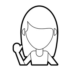 woman cartoon isolated casual