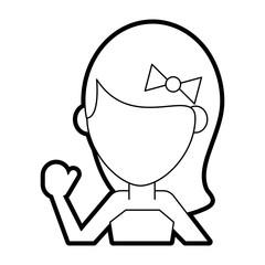 woman cartoon isolated casual