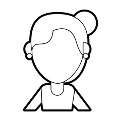 woman cartoon isolated casual