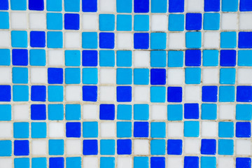 blue pool tiles mosaic