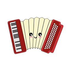 isolated accordion music instrument