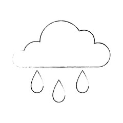 isolated rain cloud icon vector illustration graphic design