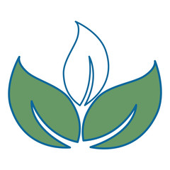 isolated three sheets trees icon vector illustration graphic design