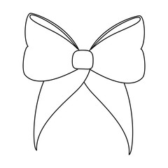 Fototapeta premium isolated cute ribbon icon vector illustration graphic design