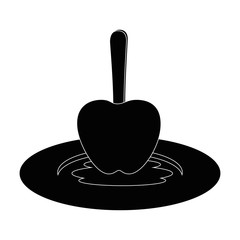isolated caramel apple icon vector illustration graphic design