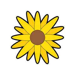 isolated cute flower icon vector illustration graphic design