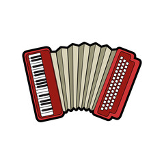 isolated accordion music instrument icon vector illustration graphic design