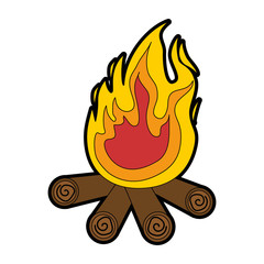 isolated wood fire icon vector illustration graphic design