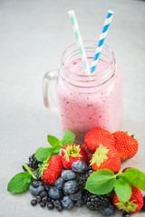 Fresh homemade berry smoothie