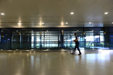 Passengers in Shanghai Pudong International Airport Airport