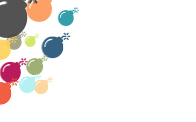 Hintergrund aus bunten Bomben