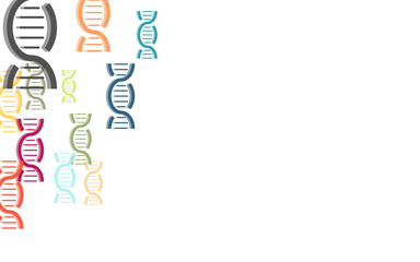 Hintergrund aus bunten DNA-Str&auml;ngen