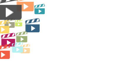 Hintergrund aus bunten Filmklappen Video