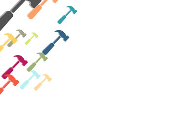 Hintergrund aus bunten Hämmern