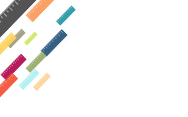 Hintergrund aus bunten Linealen