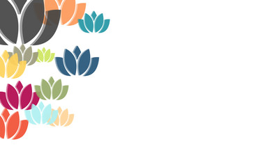 Hintergrund aus bunten Lotusblumen