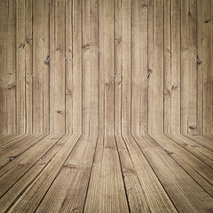 Empty wooden room background