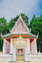 The ancient church in the old temple in buddism.
