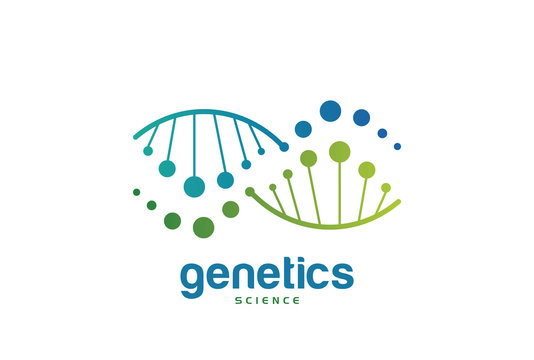 Genetics DNA Biology Logo Template Design Vector, Emblem, Design Concept, Creative Symbol, Icon