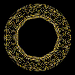 Mandalas for coloring book. Decorative black and white round outline ornament. Unusual flower shape. Oriental vector and anti-stress therapy patterns