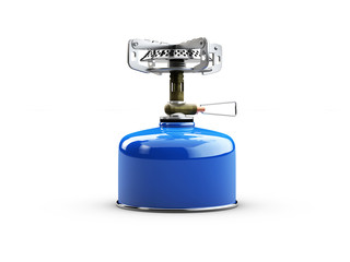 3d Illustration of Camping stove, isolated white