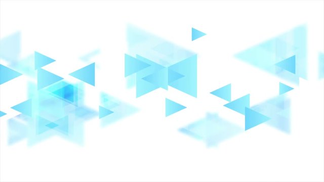 Tech minimal motion background with blue triangles. Seamless loop. Video animation Ultra HD 4K 3840x2160