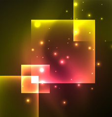 Obraz premium Dark background design with squares and shiny glowing effects