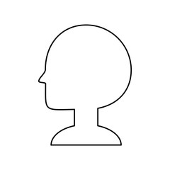 Human head silhouette