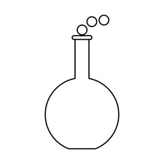 Chemistry flask isolated