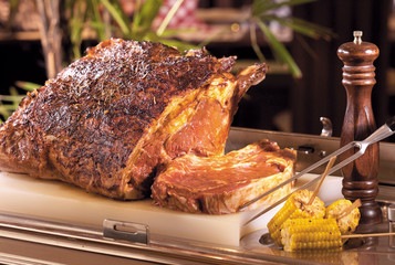 Marinated roasted rack of lamb