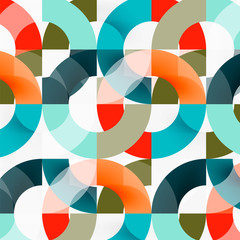 Obraz premium Colorful rings on grey background, modern geometric pattern design