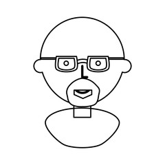 Man with glasses cartoon