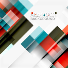 Abstract blocks template design background, simple geometric shapes on white, straight lines and rectangles