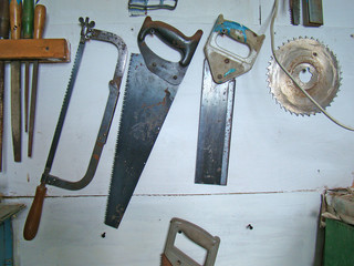 Working tools on the wall