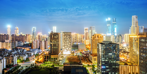 Aerial view of the city