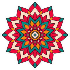 Flower Mandala. Vintage decorative elements. Oriental pattern, vector illustration. Islam, Arabic, Indian, moroccan,spain, turkish, pakistan, chinese, mystic, ottoman motifs. Coloring book page