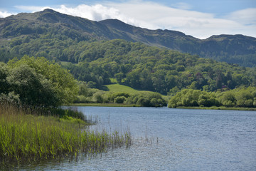 Elterwater lake in English Lake District