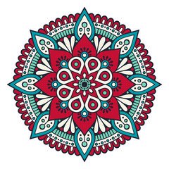 Flower Mandala. Vintage decorative elements. Oriental pattern, vector illustration. Islam, Arabic, Indian, moroccan,spain, turkish, pakistan, chinese, mystic, ottoman motifs. Coloring book page