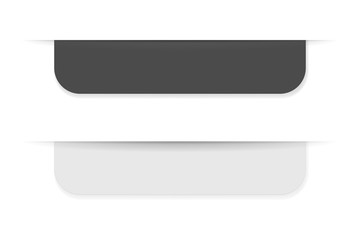 Black and white sticker labels with transparent shadow