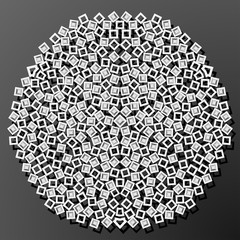 laser cut paper diamond square vintage pattern vector