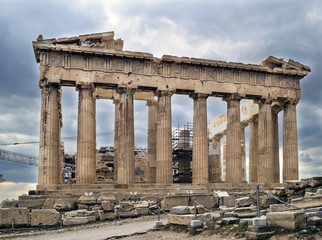 Temple Parthenon in Athens.